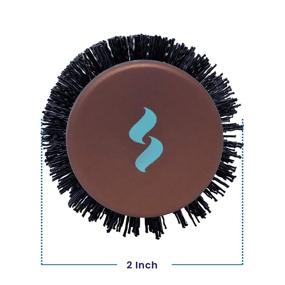 img 1 attached to Spornette Ion Fusion 2 Inch Ceramic Round Brush: Revitalize Your Hair with Ionic Power!