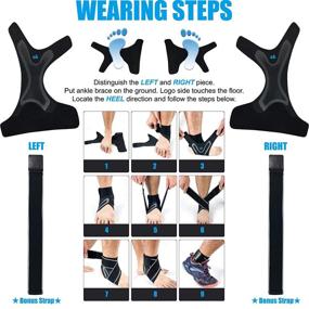 img 1 attached to BLUE PINE Ankle Support Adjustable Ankle Brace Pair(2 2 PCs) With Compression Wrap Support (Red