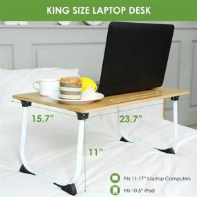 img 2 attached to 📚 Portable Foldable Table, Laptop Workstation for Couch, Sofa and Bed