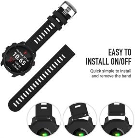 img 1 attached to 📲 NotoCity Soft Silicone Replacement Strap for Garmin Forerunner 645 Band, 245 Band, Vivoactive 3 Music Vívomove HR Forerunner 645/245 Music Smartwatch (20mm)