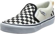 black checkered vans asher shoes logo