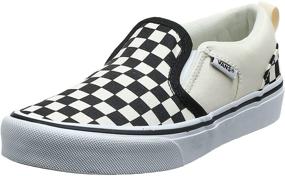 img 4 attached to Black Checkered Vans Asher Shoes