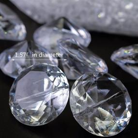 img 3 attached to 💎 Acrylic Diamonds Fake Clear Crystal Vase Fillers: 1500 Pcs 8mm Mini 40mm Jewels (8 Pack) for Weddings, Parties, and Decor