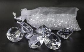 img 1 attached to 💎 Acrylic Diamonds Fake Clear Crystal Vase Fillers: 1500 Pcs 8mm Mini 40mm Jewels (8 Pack) for Weddings, Parties, and Decor