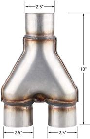 img 3 attached to 🔩 LCGP 409 Stainless Steel 2.5" Y-Pipe - Universal Diesel Y-Pipe, Inlet/Outlet 2.5" - Length 10