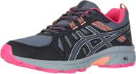 asics womens gel venture running graphite women's shoes in athletic logo