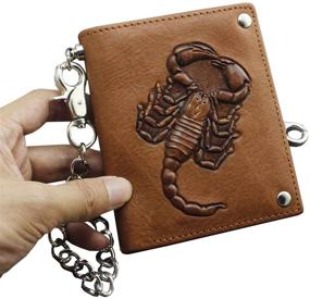 img 3 attached to 🦂 Stylish Scorpion Trucker Leather Wallet Chains for a Bold Fashion Statement