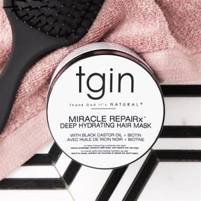 img 2 attached to 🔮 Revitalize and Nourish Your Damaged, Dry, and Curly Hair with tgin Miracle Repairx Deep Hydrating Hair Mask - Restore, Repair, and Protect!