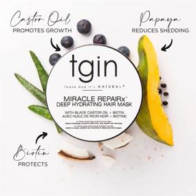 img 3 attached to 🔮 Revitalize and Nourish Your Damaged, Dry, and Curly Hair with tgin Miracle Repairx Deep Hydrating Hair Mask - Restore, Repair, and Protect!