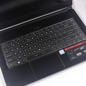 img 2 attached to imComor Soft-Touch Ultra Thin Clear Keyboard Cover 💻 for 2018 MSI GS65 Stealth Thin 15.6 Inch Gaming Laptop