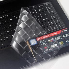 img 4 attached to imComor Soft-Touch Ultra Thin Clear Keyboard Cover 💻 for 2018 MSI GS65 Stealth Thin 15.6 Inch Gaming Laptop