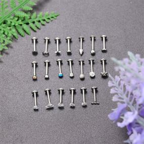 img 1 attached to Stainless Steel Cartilage Piercing Earrings for Women - Subiceto Jewelry