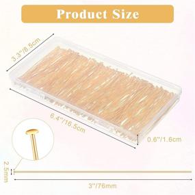 img 3 attached to Premium 300-Piece Gold Plated Jewelry Head Pins for DIY Earring Making, Charm Beads, and Crafts