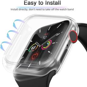 img 3 attached to 📱[2 пакета] MARGE PLUS Защитное стекло для экрана Apple Watch 38 мм, [2 пакета] ударопрочный чехол для часов iWatch серии 3/2 (прозрачный), жесткий ПК с TPE пленкой