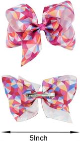 img 2 attached to Vibrant Rainbow Hairbow Birthday 🌈 Outfit for Girls - BGFKS Layered Clothing