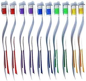 img 2 attached to 🦷 Convenient 100 Pack Disposable Toothbrushes for Adults or Kids - Medium Soft Bristles, Individually Packaged - Ideal for Travel