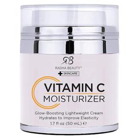 img 4 attached to 🍊 Radha Beauty Vitamin C Moisturizer, 1.7 fl oz. - Face, Neck, and Decollete Cream for Glow Boosting, Super Moisturizing, Anti-Aging, Brightening - Suitable for Dry, Sensitive, and Oily Skin