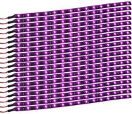 🚗 pack of 20 xt auto purple 12v 15 led 30cm waterproof car flexible underbody light strips logo