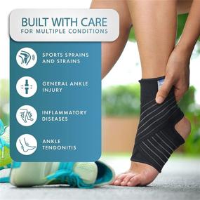 img 1 attached to Actesso Ankle Support Strap Sprains Sports & Fitness