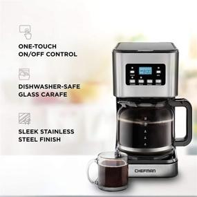 img 2 attached to ☕ Chefman 12-Cup Programmable Coffee Maker with Auto-Brew Function, Digital Display, Reusable Filter, Anti-Drip Pot, Square Stainless Steel Design, Glass Carafe