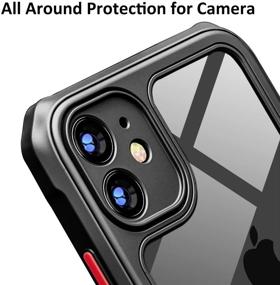 img 1 attached to 📱 TENOC Phone Case for Apple iPhone 11 - Clear Back Cover Bumper Case, 6.1-Inch, Black