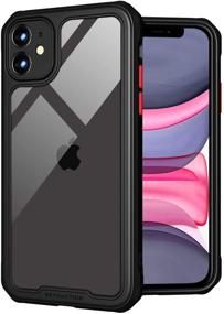 img 4 attached to 📱 TENOC Phone Case for Apple iPhone 11 - Clear Back Cover Bumper Case, 6.1-Inch, Black