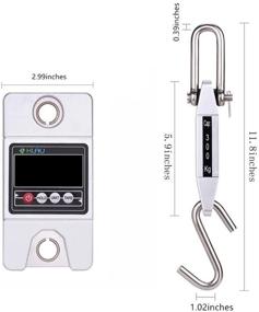 img 3 attached to 🦺 Klau Digital Hanging Scale: High Precision 300Kg / 600lb Industrial Crane Scale for Farm, Factory, Hunting & Outdoor Use