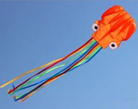 img 2 attached to Kengel Polyester Kite: Fly High with 120ft of Line and String Winder in Orange