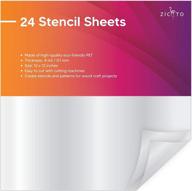 24 piece set - easy cut stencil sheets 12”x12” acetate mylar for cricut vinyl cutting – craft material logo