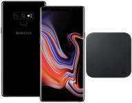 📱 samsung galaxy note 9 - 128gb, 6gb ram - 6.4" screen size, snapdragon 845, ip68 water resistant, global 4g lte support (gsm + cdma) - unlocked for at&t (compatible with t-mobile, cricket, metro) - model n960u - midnight black (includes fast wireless pad bundle) logo