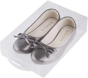 img 3 attached to Classic Ballet Flats（Toddler Little Metallic