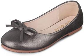 img 4 attached to Classic Ballet Flats（Toddler Little Metallic