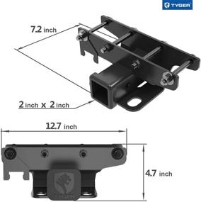 img 1 attached to 🚙 Увеличьте ваши возможности по буксировке для Jeep Wrangler с помощью комплекта Tyger Auto TG-HC2J003B: отлично подходит для моделей 2 и 4-х дверных JL/JLU 2018-2021 годов (исключая 2018 год JK) - заводской стиль заднего приемника 2 дюйма для буксировки прицепа с крышкой