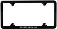 🏎️ porsche slimline license plate holder in black: sleek and stylish vehicle accessory logo