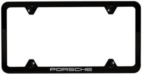 img 1 attached to 🏎️ Porsche Slimline License Plate Holder in Black: Sleek and Stylish Vehicle Accessory