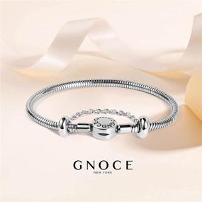img 3 attached to GNOCE Наручный браслет из нержавеющей стали: идеальное украшение для девочек.