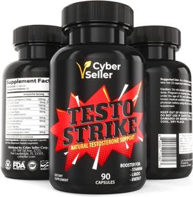 img 4 attached to 💪 Testostrike Men's Testosterone Booster Supplement - Stamina, Energy, and Mineral Support with Tribulus, Horny Goat Weed - 90 Capsules (Pack of 1)