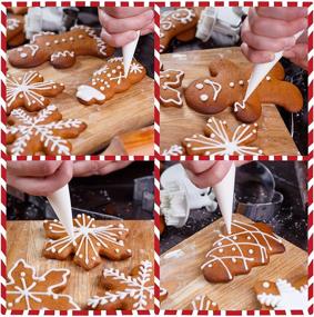 img 2 attached to Delightful 16-Piece Christmas Cookie Cutters Set: Festive Winter Metal Holiday Shapes with Snowman, Christmas Tree, Candy Cane, Snowflake, Gingerbread, and More!