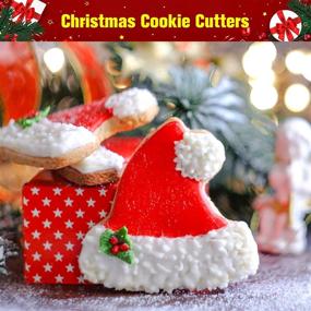 img 3 attached to Delightful 16-Piece Christmas Cookie Cutters Set: Festive Winter Metal Holiday Shapes with Snowman, Christmas Tree, Candy Cane, Snowflake, Gingerbread, and More!