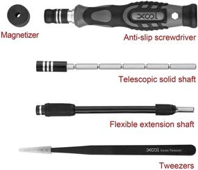 img 3 attached to 💻 XOOL Precision Screwdriver Kit: 106 in 1 Electronics Repair Tool with Magnetic Driver, 102 Bits, Flexible Shaft, Extension Rod - Ideal for Computer, Mobile Phone, Smartphone, Game Console, PC, Tablet