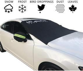 img 3 attached to 🏔️ MT. FUJI Windshield Snow Ice Cover with Side Mirror Covers - Superior Protection for Cars, Sedans, SUVs, Vans, Trucks, and Minivans (Front and Rear)