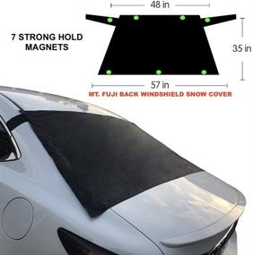 img 2 attached to 🏔️ MT. FUJI Windshield Snow Ice Cover with Side Mirror Covers - Superior Protection for Cars, Sedans, SUVs, Vans, Trucks, and Minivans (Front and Rear)