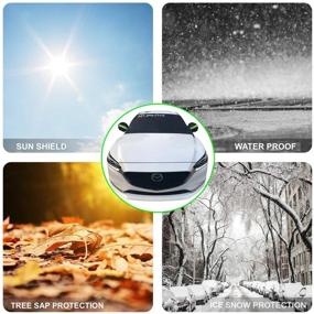 img 1 attached to 🏔️ MT. FUJI Windshield Snow Ice Cover with Side Mirror Covers - Superior Protection for Cars, Sedans, SUVs, Vans, Trucks, and Minivans (Front and Rear)