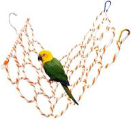 bird hemp rope net swing: parrot perch for climbing logo