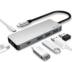img 3 attached to ✨ EQUIPD 6-in-1 USB C Hub: 4K HDMI, 100W Power Delivery, Type C Data Port, 3x USB 3.0 - MacBook Pro 2017/2018, XPS, Chromebook, iPad Pro and More (Grey)