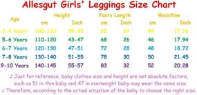 img 1 attached to 👧 Allesgut Girls' Assorted Leggings Ankle Length Pants Footless Tights 4 Pack - Ideal for Ages 3-12 Years