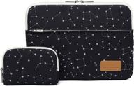 🖥️ canvaslife black star pattern 13 inch canvas laptop sleeve with pocket - 360 degree protection for 13.3 inch laptops logo