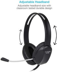 img 3 attached to Cyber Acoustics 3.5mm Stereo Headset: Noise Cancelling Headphones & Mic for PCs, Tablets, Cell Phones - Perfect for Office, Classroom, and Home Use (AC-4000)