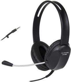 img 4 attached to Cyber Acoustics 3.5mm Stereo Headset: Noise Cancelling Headphones & Mic for PCs, Tablets, Cell Phones - Perfect for Office, Classroom, and Home Use (AC-4000)
