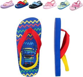 img 4 attached to Toddler Flops Backstrap Sandals Little Boys' Shoes ~ Sandals